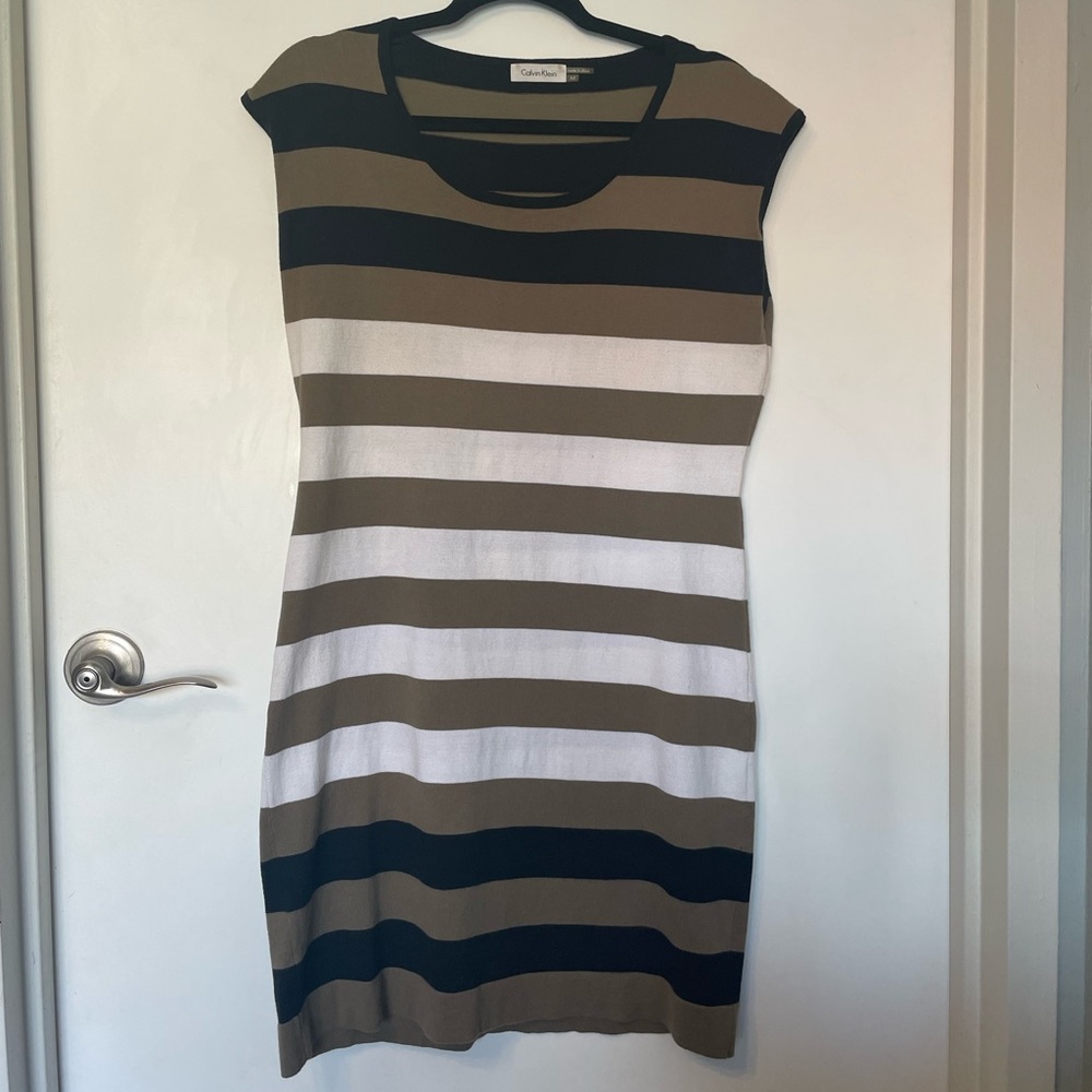 Calvin Klein Striped T shirt Dress